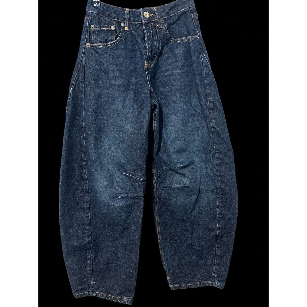 BDG Urban Outfitters Y2K Barrel Leg Jeans Women’s 25 Waist High Rise, Button Fly
